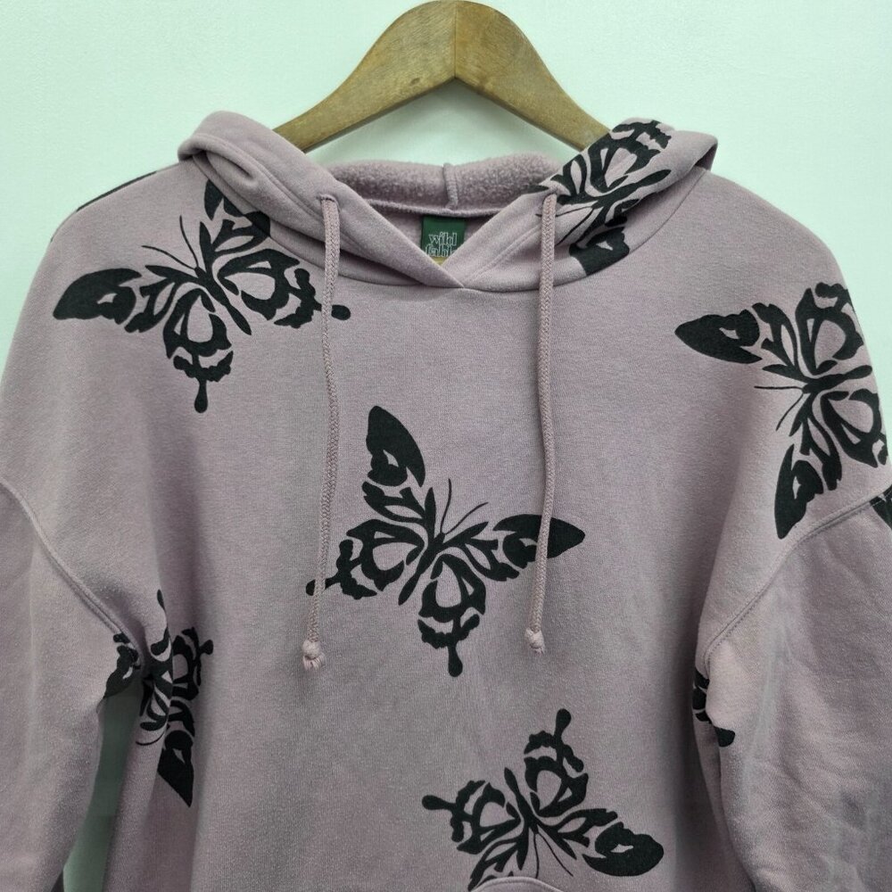 Women's Wild Fable‎ Hoodie Sweatshirt Mauve Butterfly Purple Size XS Pocket - Picture 7 of 13